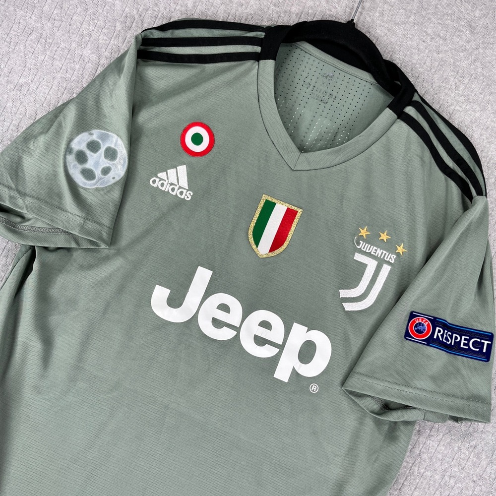 Adidas Juventus Jersey Men XL Green Short Sleeve World Cup Soccer Sport Shirt